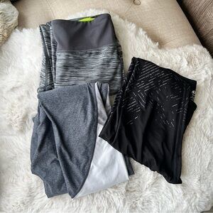 Bundle of 3 workout athleisure active leggings pants size small EUC